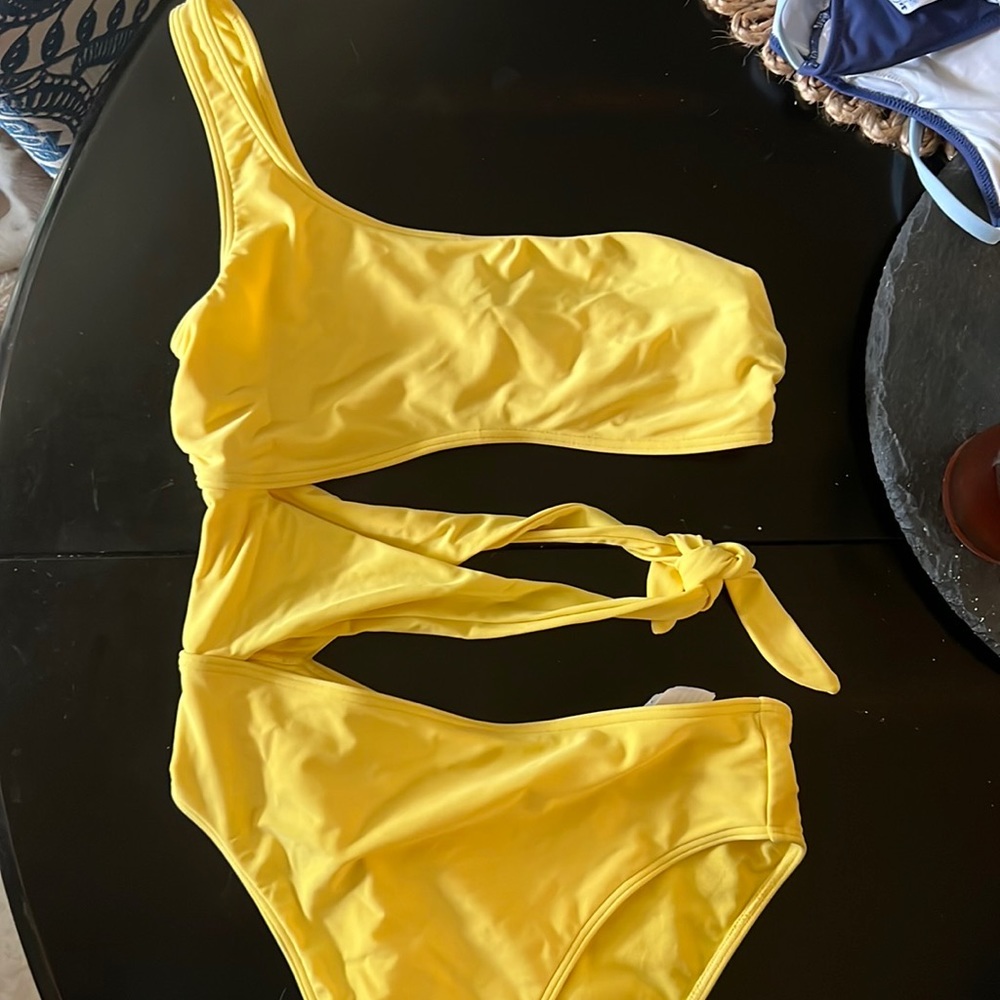 yellow swim suit